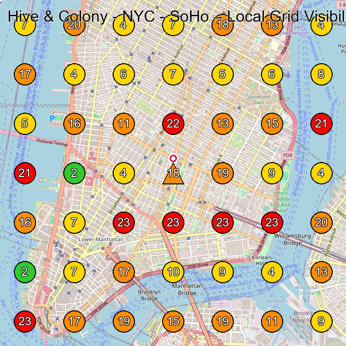 Hive & Colony - NYC - SoHo Men'S Clothing Store GeoGrid ranking map for New York NY
